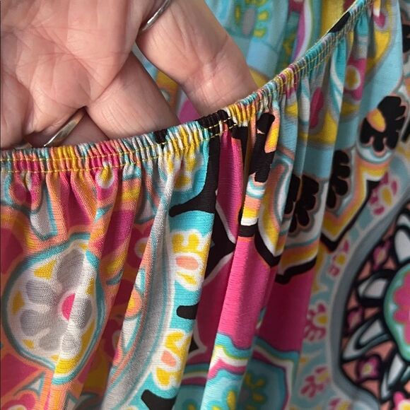 Cezanne Colorful Women's Bohemian Top 1X - Picture 4 of 5